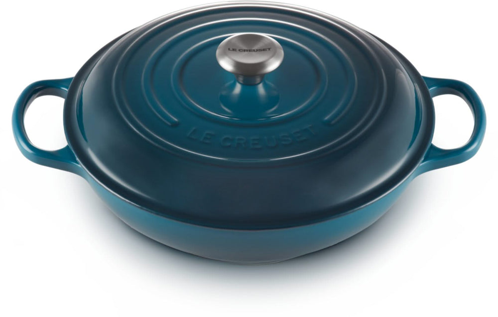 Le Creuset Casserole Signature - Campagnard - Deap Teal - ø 30 cm / 3.5 liter