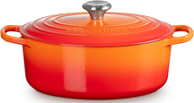 Le Creuset Casserole Signature - Oval - Orange red - ø 29 cm / 4.7 liters