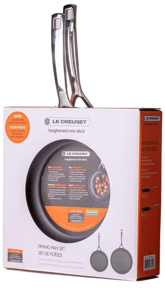 Le Creuset Frying pan set Les Forgées TNS - ø 24 and 28 cm + 2 matching lids