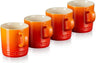 Le Creuset Mugs - Orange red - 350 ml - 4 pieces