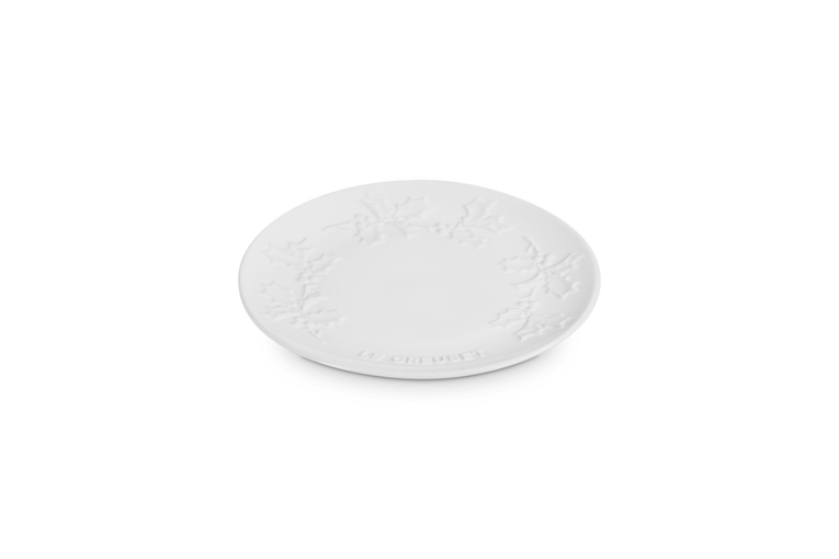 Le Creuset Small plate - Holly Christmas - White - ø 19 cm