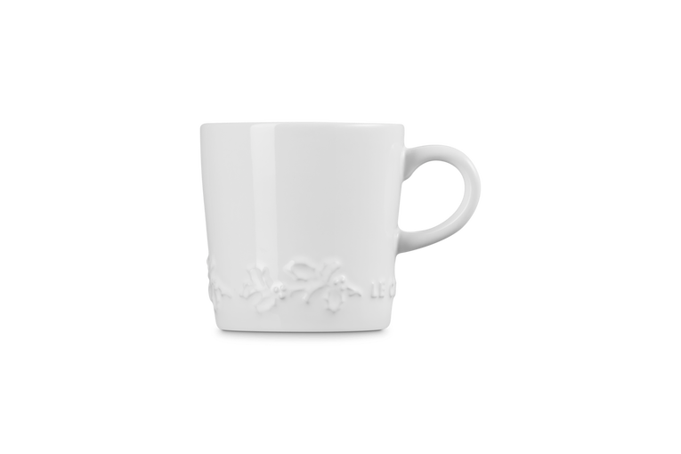 Le Creuset Coffee cup - Holly Christmas - White - 200 ml