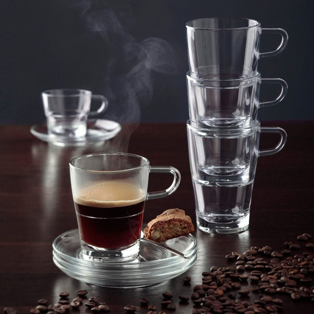 Leonardo Espresso glass and saucer Senso 70 ml - 6 pieces