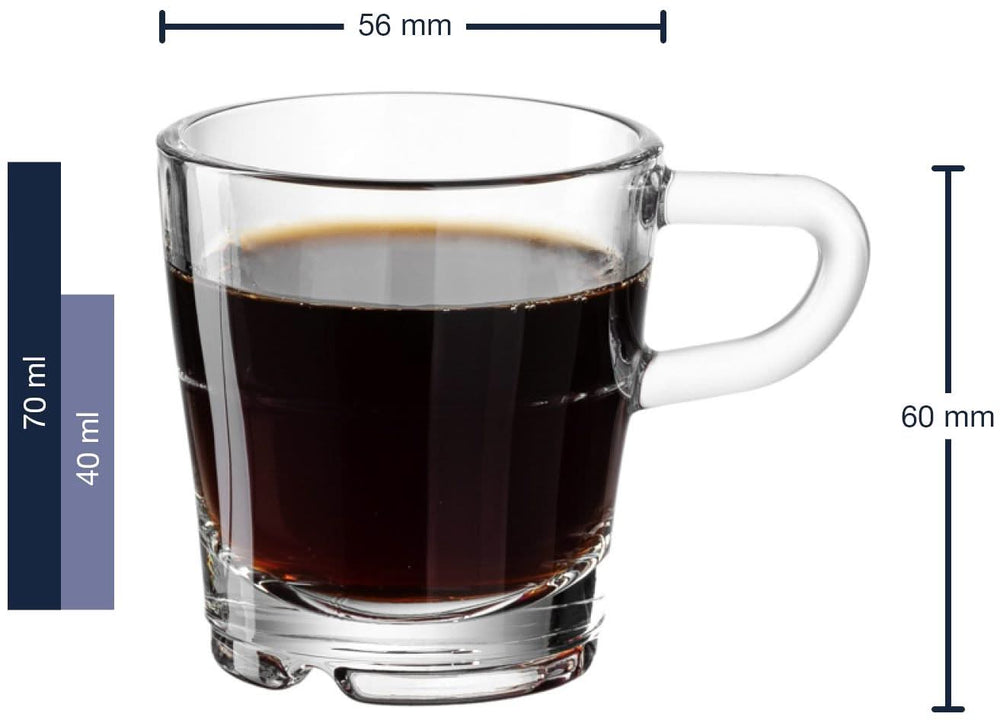 Leonardo Espresso glass and saucer Senso 70 ml - 6 pieces