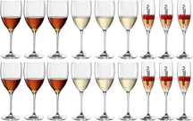 Leonardo Wine glass set Poesia (Red wine glasses & White wine glasses & Champagne glasses) - 18 piece set