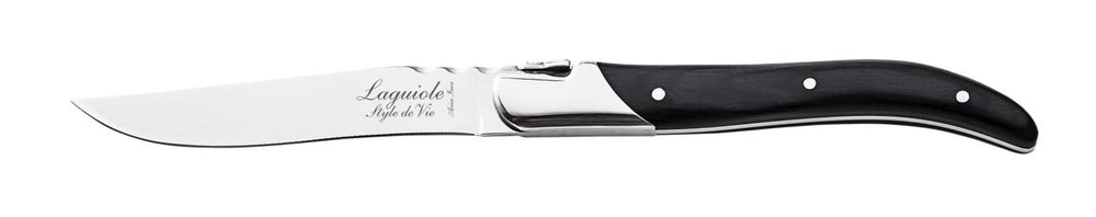 Laguiole Style de Vie Steak knives Luxury Line Black Ebony - 6 pieces