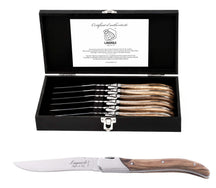 Laguiole Style de Vie Steak knives Luxury Line Olive wood - 6 pieces