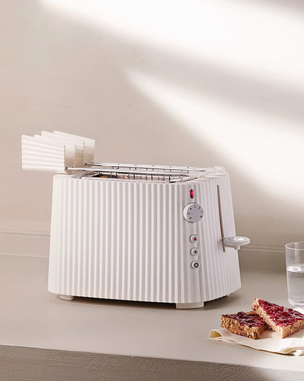 Alessi Toaster Plissé - 6 positions - White - Michele de Lucchi - MDL08 W