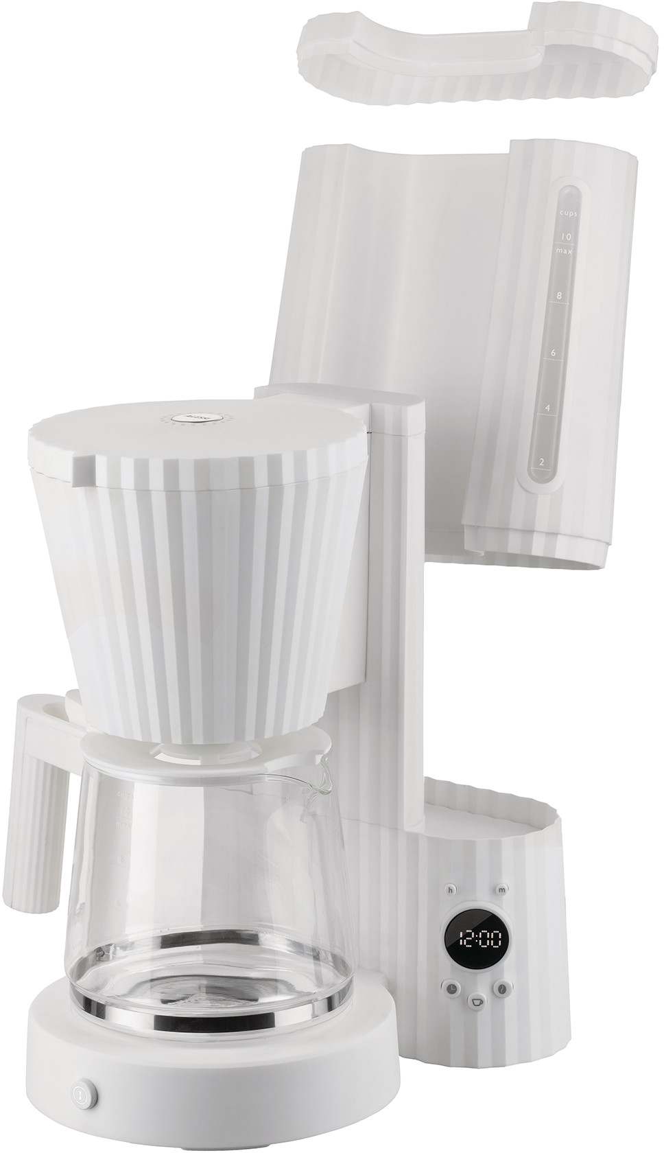 Alessi Filter coffee maker Plissé - 1.5 liters - White - Michele De Lucchi - MDL14 W