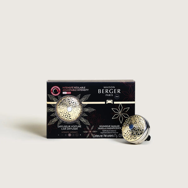 Maison Berger Car Perfume Starter Set + 1 refill Pomelis On/Off - Splendeur Vanillée