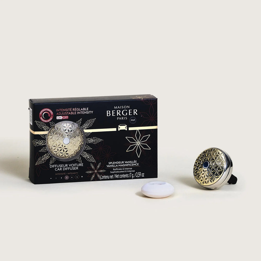 Maison Berger Car Perfume Starter Set + 1 refill Pomelis On/Off - Splendeur Vanillée