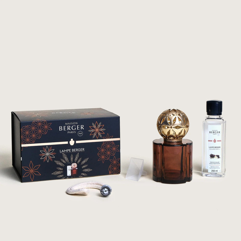 Maison Berger Gift Set Fragrance Burner - Pomelis Chocolate - Brown