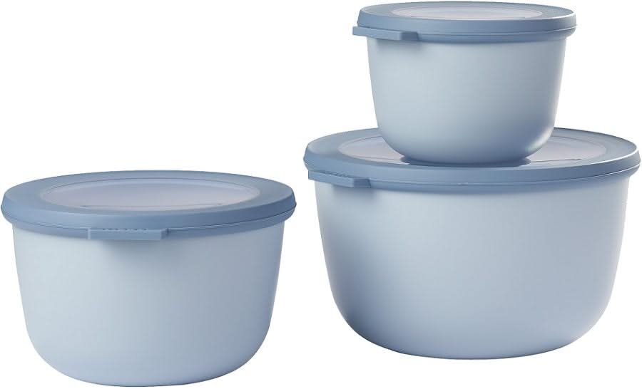 Mepal Multi Bowl Set Nordic Blue 3-Piece (500 ml, 1 and 2 Liter)