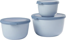 Mepal Multi Bowl Set Nordic Blue 3-Piece (500 ml, 1 and 2 Liter)