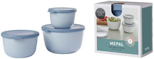 Mepal Multi Bowl Set Nordic Blue 3-Piece (500 ml, 1 and 2 Liter)