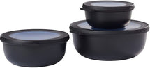 Mepal Multi Bowl Set Nordic Black 3-Piece (350, 750 ml and 1.25 Liter)