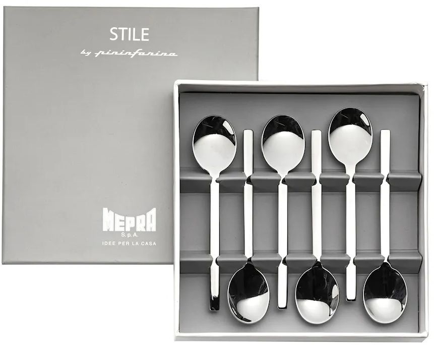 Mepra Cutlery set / Dessert spoons Stile - stainless steel - 6 pieces