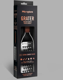 Microplane Grater Master - Laser-Cut Grater - Extra Coarse - Stainless Steel/Wood