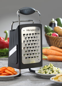 Microplane Grater Boxgrater - Laser Cut Grater - Fine / Medium Ribbon / Extra Coarse