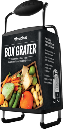 Microplane Grater Boxgrater - Laser Cut Grater - Fine / Medium Ribbon / Extra Coarse