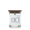 WoodWick Scented Candle Mini Magnolia Birch - 8 cm / ø 7 cm - Scented Candle in Glass - Wooden Wick