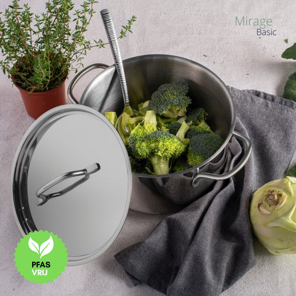 Sola Mirage Cookware Set - Stainless Steel - Cooking Pots ø 16, 18, 20 cm & Saucepan ø 16 cm - Induction Suitable - 4 Piece