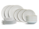 Cosy & Trendy Dinnerware Set Murano - 18 pieces / 6 people - 6 dinner plates, 6 side plates, and 6 pasta bowls