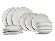Cosy & Trendy Dinnerware Set Murano - 18 pieces / 6 people - 6 dinner plates, 6 side plates, and 6 pasta bowls