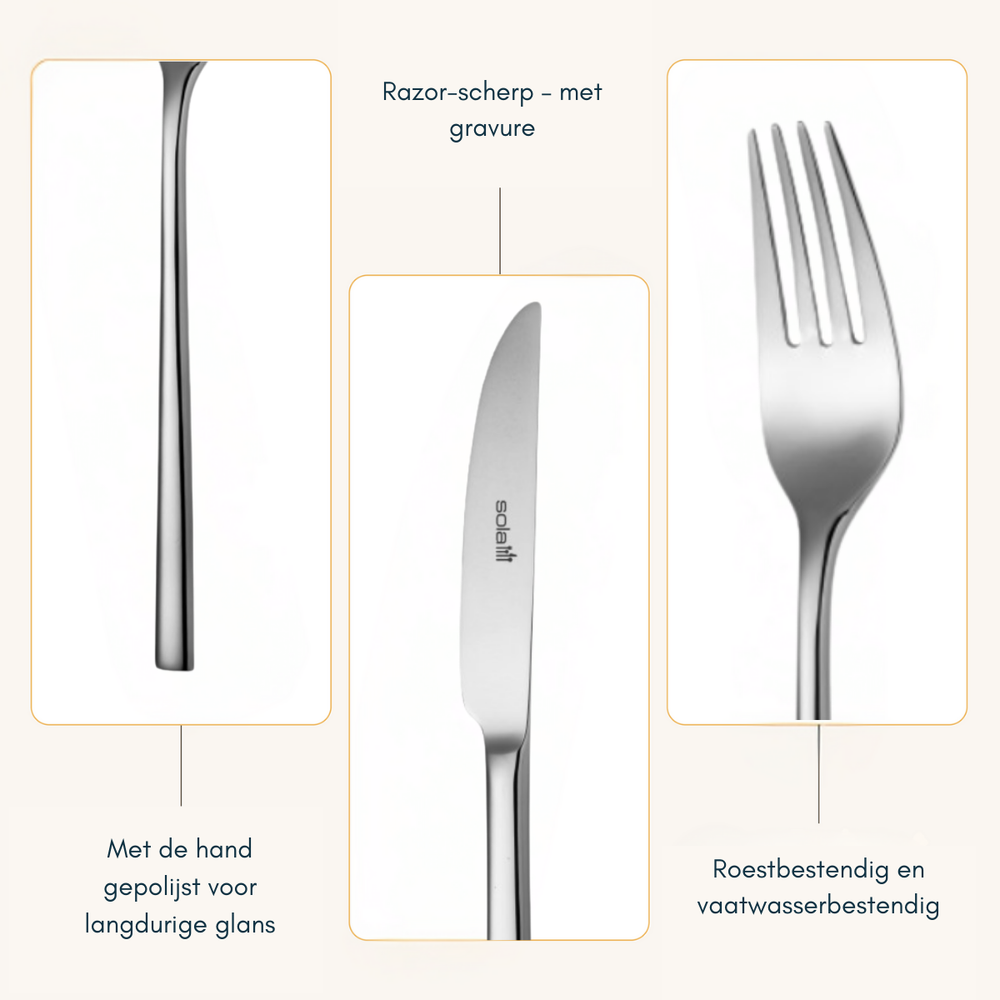 Sola Cutlery set Montreux - 70 pieces / 8 people