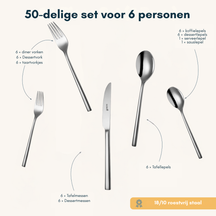 Sola Cutlery set Montreux - 50 pieces / 6 persons