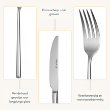 Sola Cutlery Set Luxor - 18/10 Stainless Steel - 70 pieces / 8 people