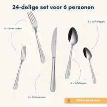 Sola Cutlery set Florence - 24 pieces / 6 people