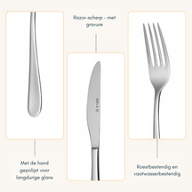 Sola Cutlery Set Florence - 18/10 Stainless Steel - 90 pieces / 9 people