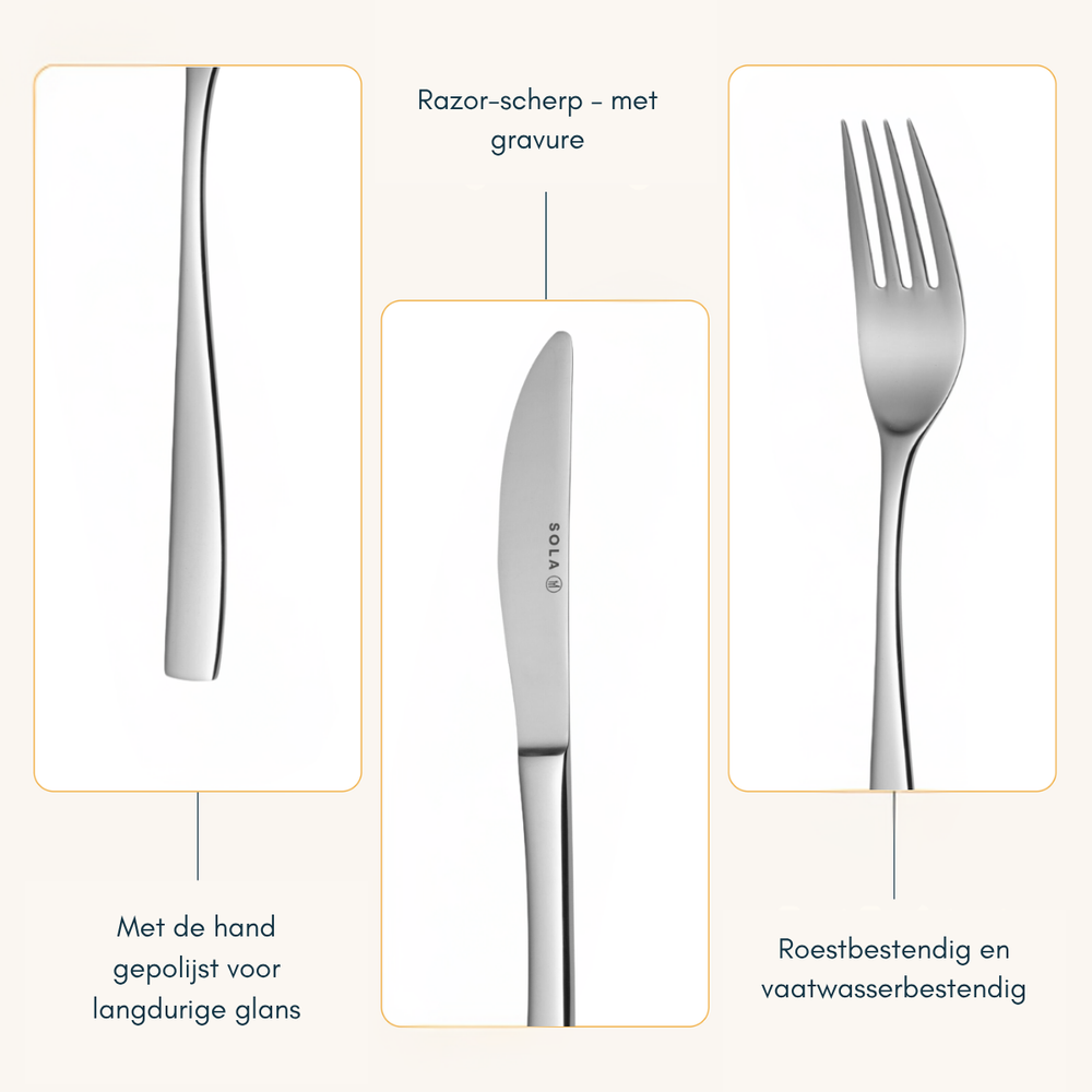 Sola Cutlery set Lotus - 70 pieces / 8 people