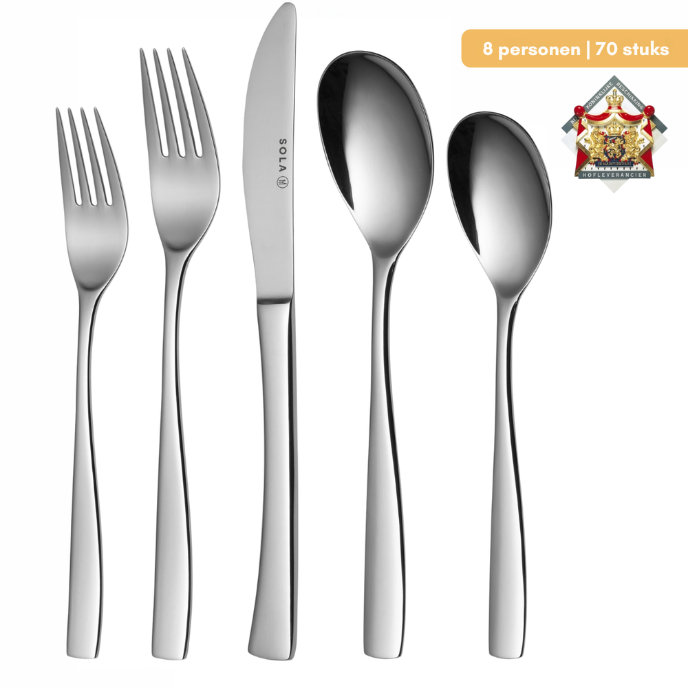 Sola Cutlery set Lotus - 70 pieces / 8 people