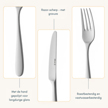 Sola Cutlery Set Nordica - 18/10 Stainless Steel - 50 pieces / 6 people