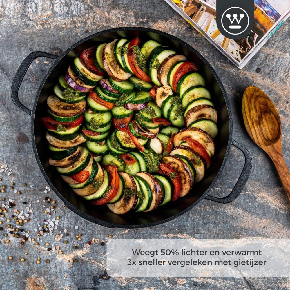 Westinghouse sauté pan - Sauteuse - Performance - Blissful Black - ø 32 cm / 5.8 liters - standard non-stick coating