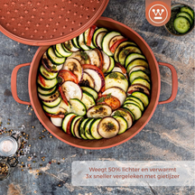 Westinghouse sauté pan - Sauteuse - Performance - Rebel Red - ø 32 cm / 5.8 liters - standard non-stick coating