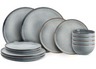 ONA Dinnerware Set Duna Blue - 12-piece / 4 people - 4 dinner plates, 4 side plates, and 4 bowls