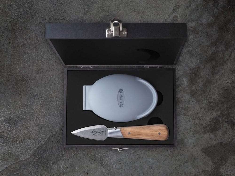 Laguiole Style de Vie Oyster Knife with Oyster Holder