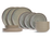 Cosy & Trendy Tableware Set Onna Sand Green - 18 pieces / 6 people - 6 dinner plates, 6 side plates, and 6 pasta bowls