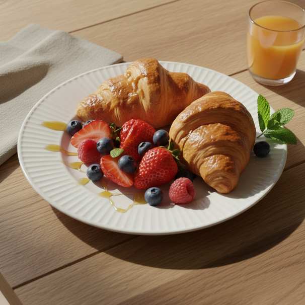 Cookinglife Breakfast Plates / Dessert Plates Siaki New Bone - Porcelain ø 20 cm - 6 pieces