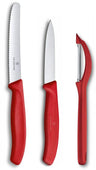 Victorinox Knife Set Swiss Classic - Red - 3-piece