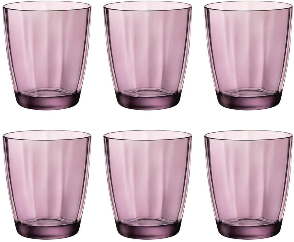 Bormioli Rocco Water glasses Pulsar - Purple - 300 ml - 6 pieces