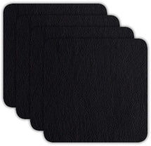 ASA Selection Coasters - Leather Optic Fine - Black - 10 x 10 cm - 4 Pieces