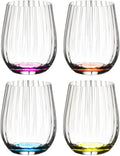 Riedel Tumbler Glass optical Happy O - 4 pieces - Ribbed