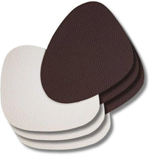 Jay Hill Coasters - Vegan leather - Brown / Sand -. Organic - 13 x 11 cm - 6 pieces