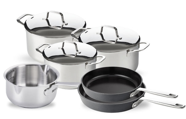 Beka Cookware Set Maestro 6-Piece - without / ceramic non-stick coating - suitable for all heat sources (Cooking pots, Saucepan & Frying pans)