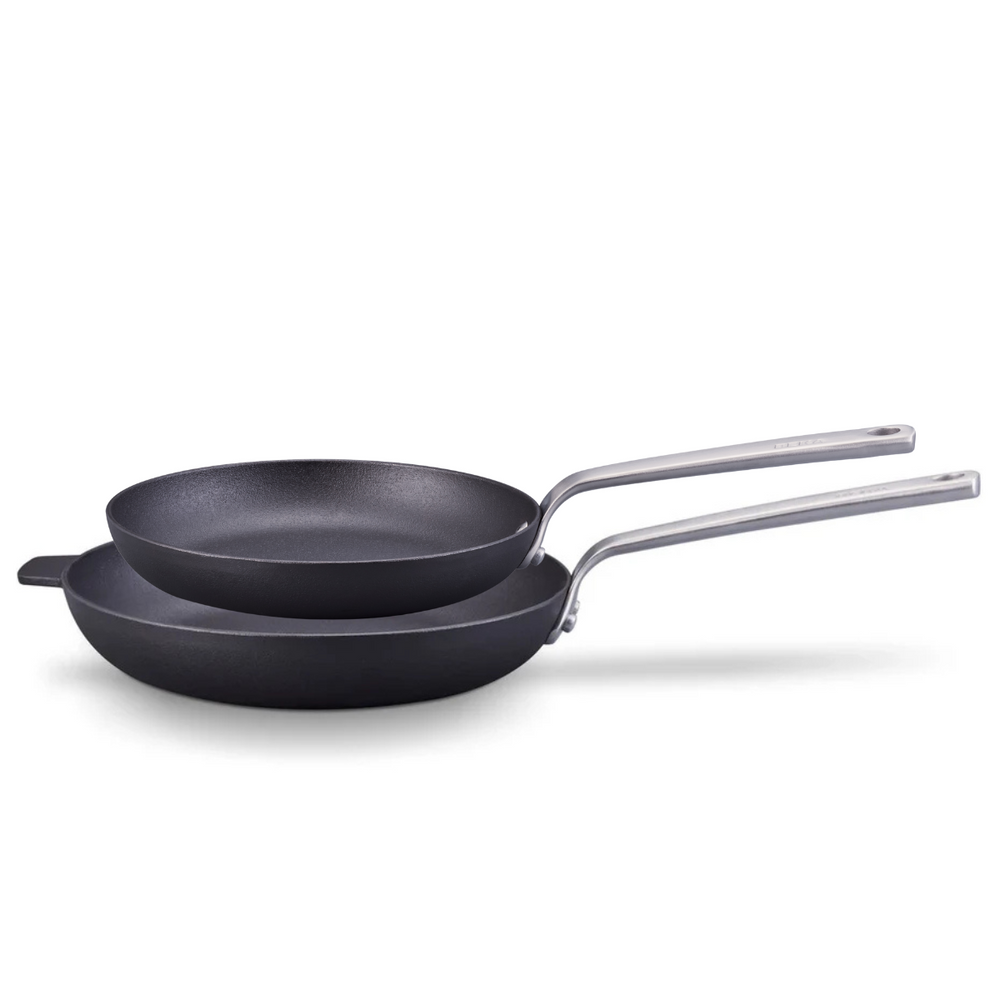 BEKA Frying Pan Set Stark ø 24 cm + 28 cm - without non-stick coating - suitable for all heat sources