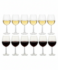 Cookinglife Wine Glass Set Milena 12-Piece - Red Wine Glasses + White Wine Glasses